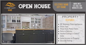 灰色 Open House Facebook Event Cover Template