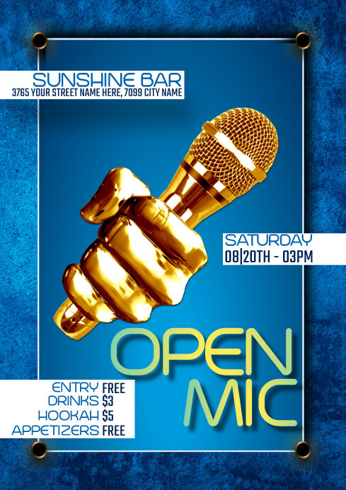 Open Mic A4 template