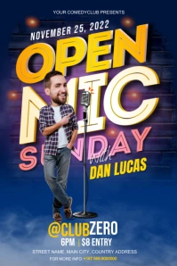 open mic Poster template