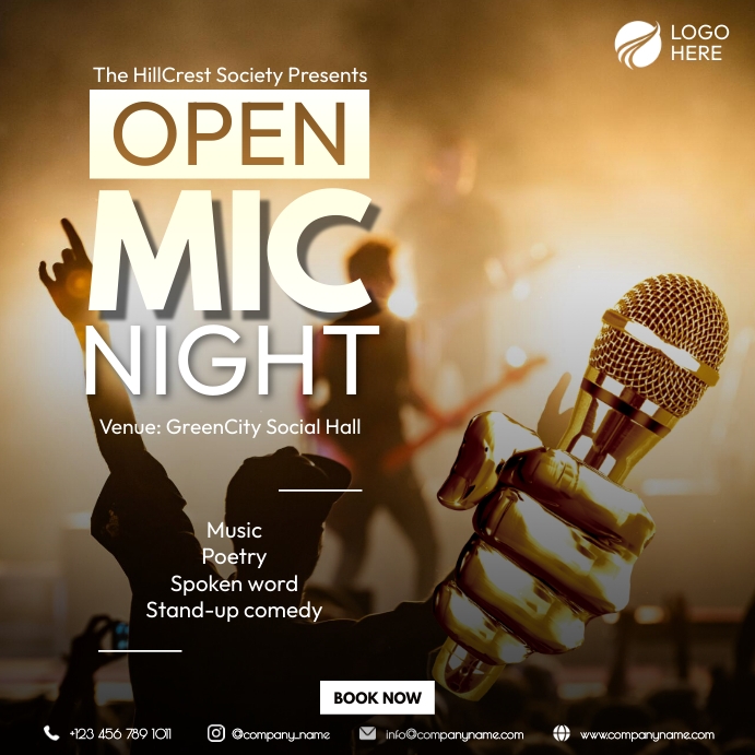 Open Mic Flyer Template PosterMyWall