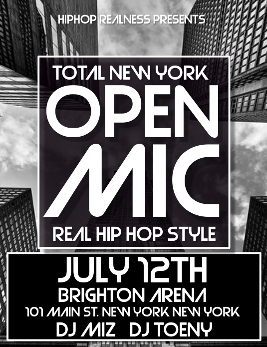 Open Mic Template PosterMyWall