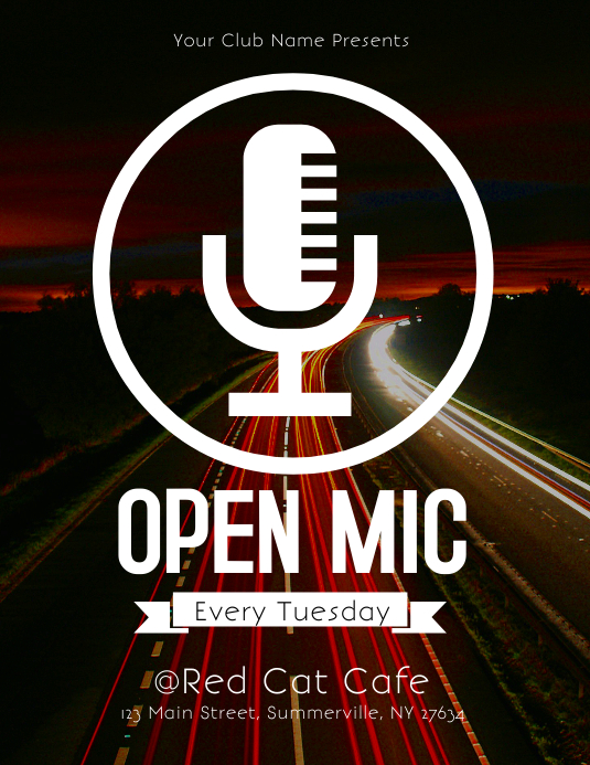 Open Mic Flyer Template PosterMyWall