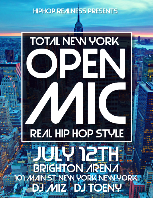 Open Mic Template | PosterMyWall