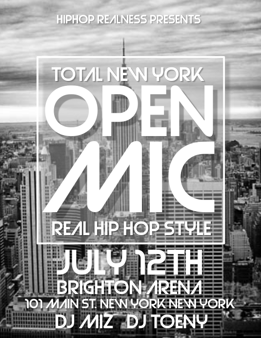 Open Mic Template PosterMyWall
