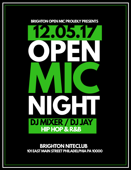Open Mic Template PosterMyWall