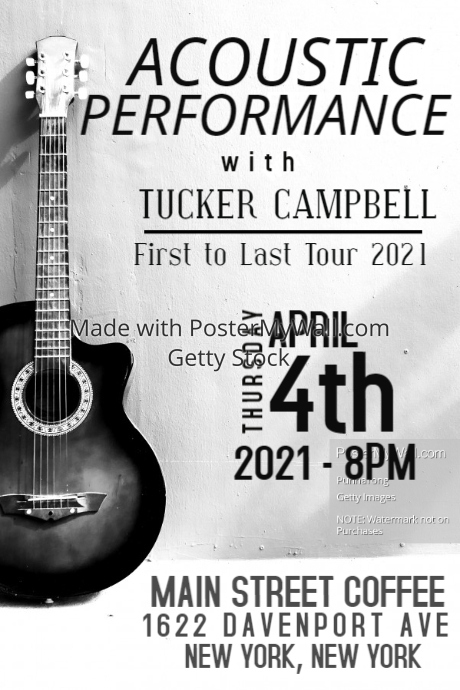 open mic guitar poster template postermywall free create a flyer