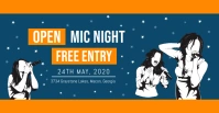 Open Mic Invitation Facebook Banner template