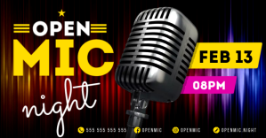 OPEN MIC NIGHT BANNER Facebook Shared Image template