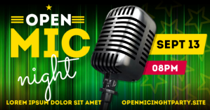 OPEN MIC NIGHT BANNER Ibinahaging Larawan sa Facebook template