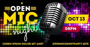 OPEN MIC NIGHT BANNER Facebook Shared Image template
