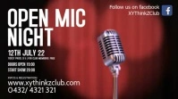 Open Mic night Comedy Show Event Stand Up Ad Ecrã digital (16:9) template