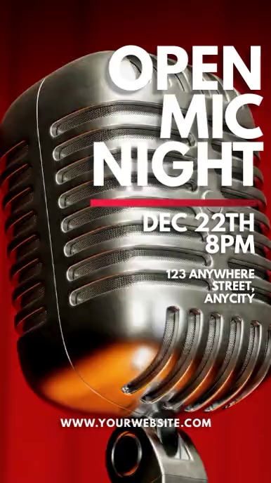 Open Mic Night Template | PosterMyWall