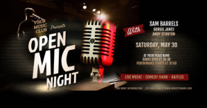 Open Mic Night Facebook Shared Image template