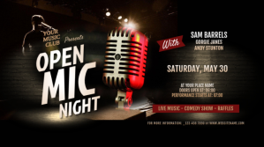 Open Mic Night Twitter Post template