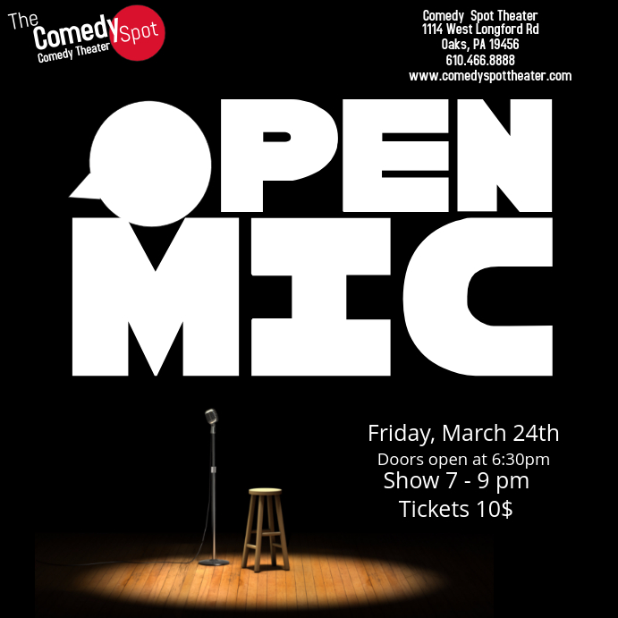 Open Mic Flyer Publicação no Instagram template