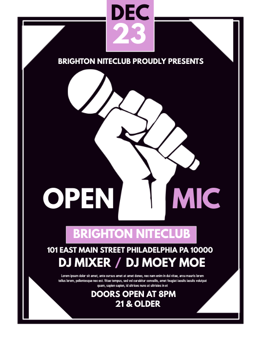 Open Mic Template PosterMyWall