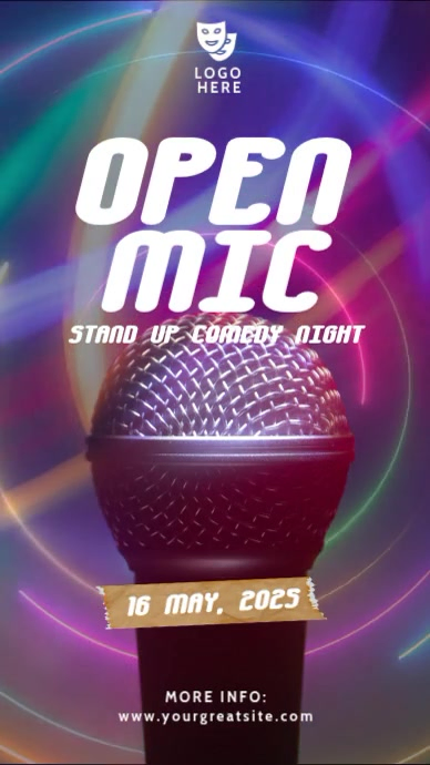 Open Mic Show IG Reels Template | PosterMyWall