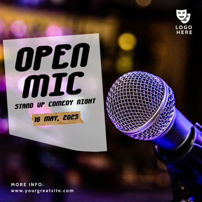Open Mic Show Instagram Post Template | PosterMyWall