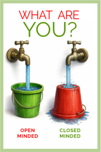 Open-Mindedness vs Closed-Mindedness Poster Affiche template