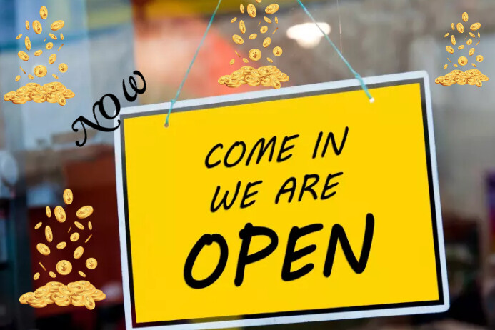 OPEN NOW Label template