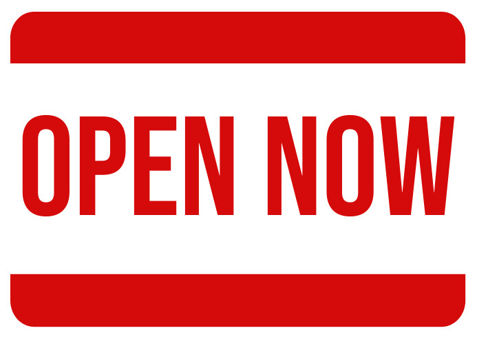 Open now door sign Template | PosterMyWall