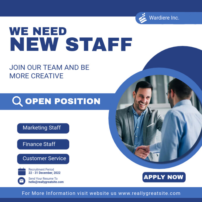 OPEN POSITION POSTER Template | PosterMyWall