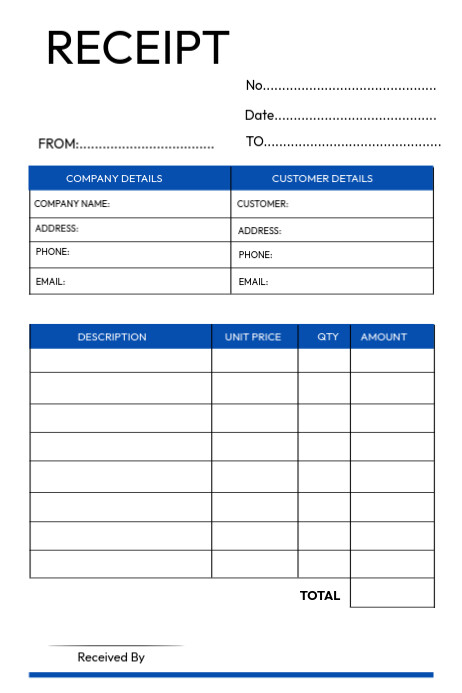 Open Receipt Invoice Poster template