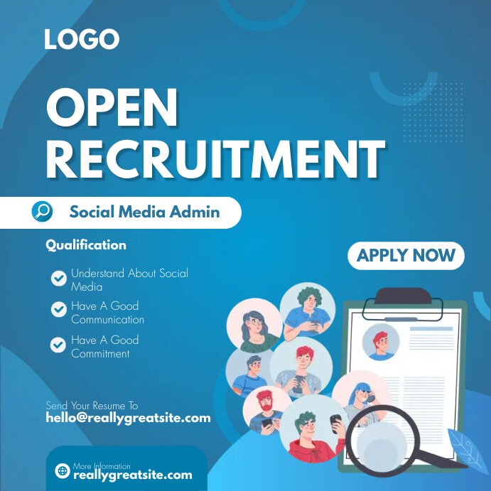 OPEN RECRUITMENT HIRING TEMPLATE Publicação no Instagram