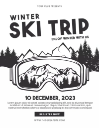 Open Scout Winter Ski trip Flyer (US Letter) template