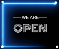 open shop logo Medium Rectangle template