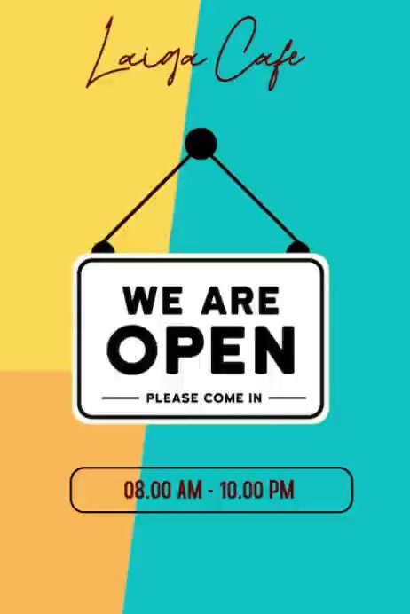 Open Sign Poster Template | PosterMyWall
