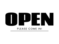 Open Sign template Tuinbord