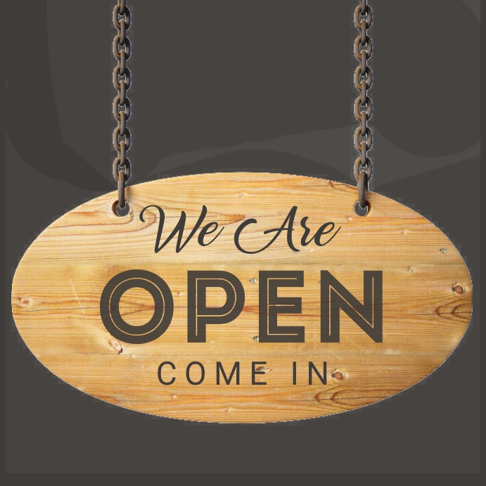 Formal Open Sign open sign template | PosterMyWall