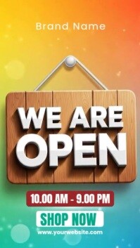 Store Opening Announcement Instagram Story Template