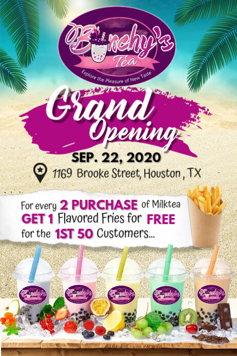 Opening AD Poster template