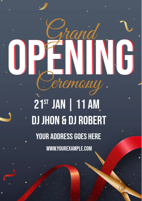 Opening Ceremony Template | PosterMyWall