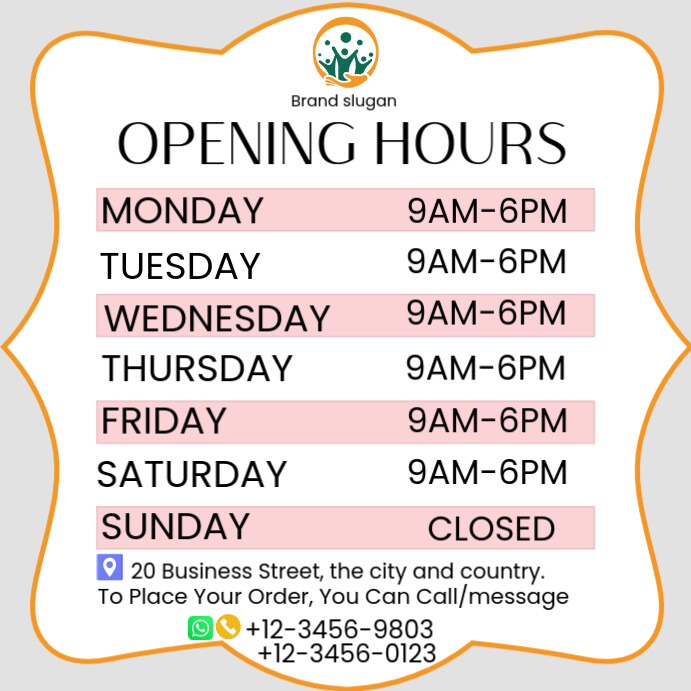 Copy of opening hour design | PosterMyWall