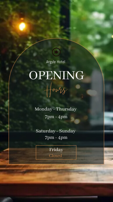 Program Hours Design OPENING HOURS Template | PosterMyWall