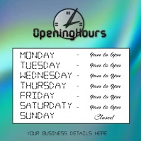 Opening Hours Template PosterMyWall