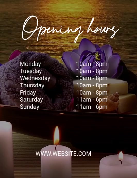 Operating Hour Poster Opening hours Template | PosterMyWall
