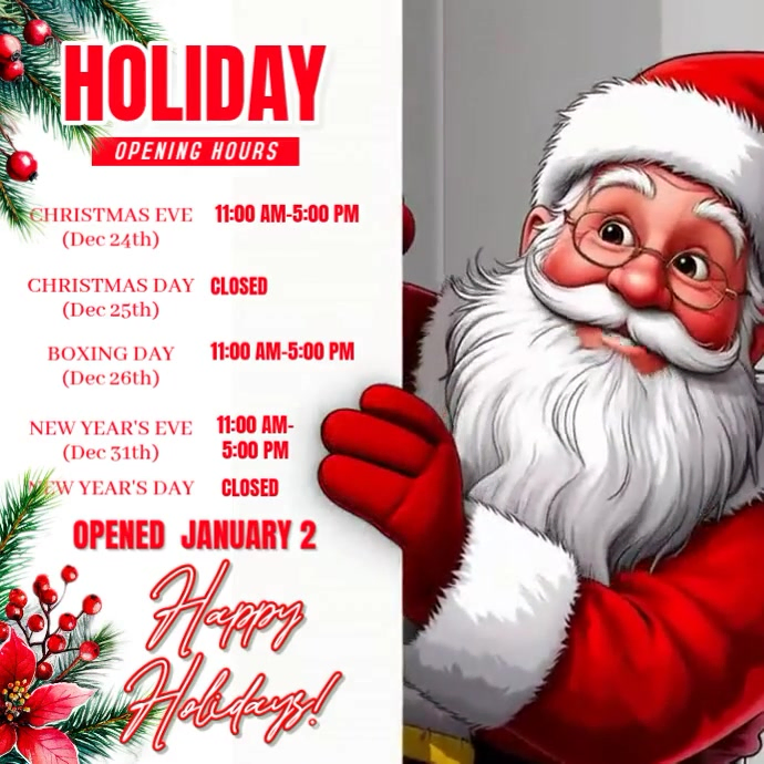 Opening Hours Template PosterMyWall