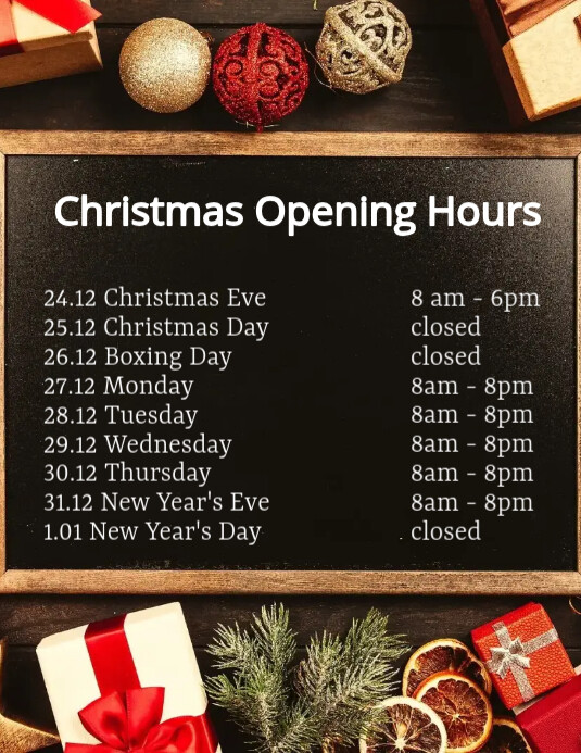 Opening Hours Flyer Template | PosterMyWall