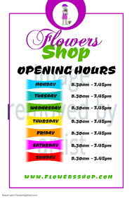 Customizable Design Templates for Opening Hours | PosterMyWall