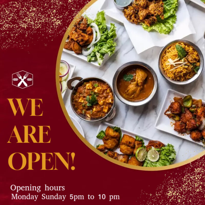 opening poster, restaurant, fast food poster Template | PosterMyWall