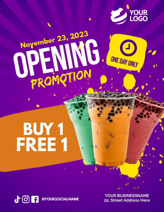Opening Promotion Food Restaurant | PosterMyWall