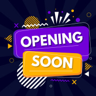 opening soon ,Re-launch party,retail Square (1:1) template