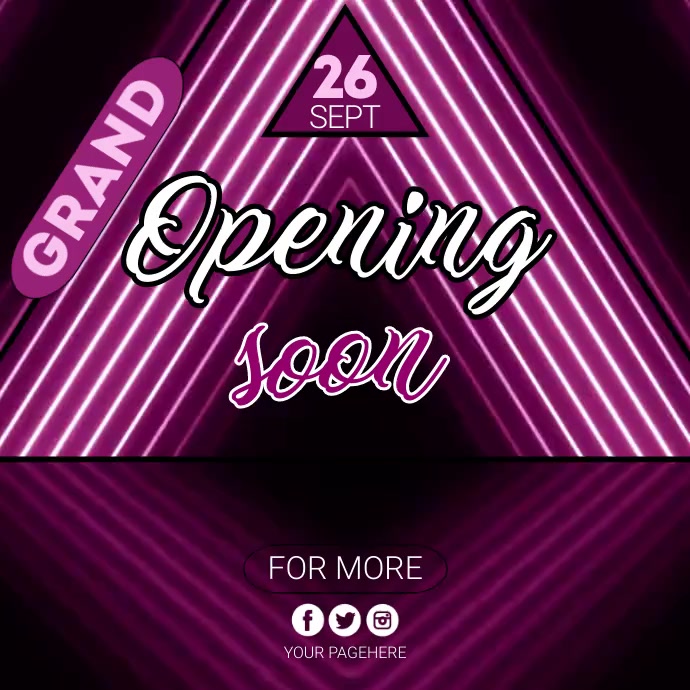 Opening Soon Format opening soon ,retail,small business Template | PosterMyWall