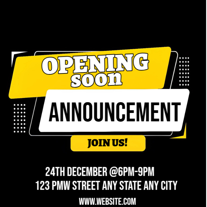 Opening soon announcement flyer Template | PosterMyWall