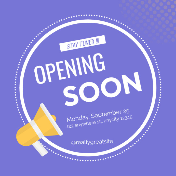 Plantilla de Opening Soon | PosterMyWall