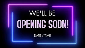 OPENING SOON Цифровой дисплей (16 : 9) template